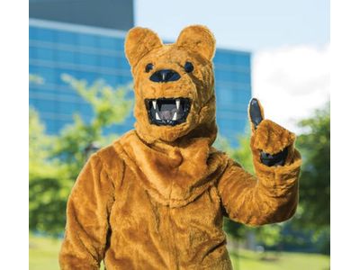 Image of Penn State mascot the Nittany Lion with their thumb up.