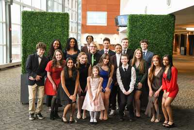Group shot of all 18 honorees at 18 Under Eighteen
